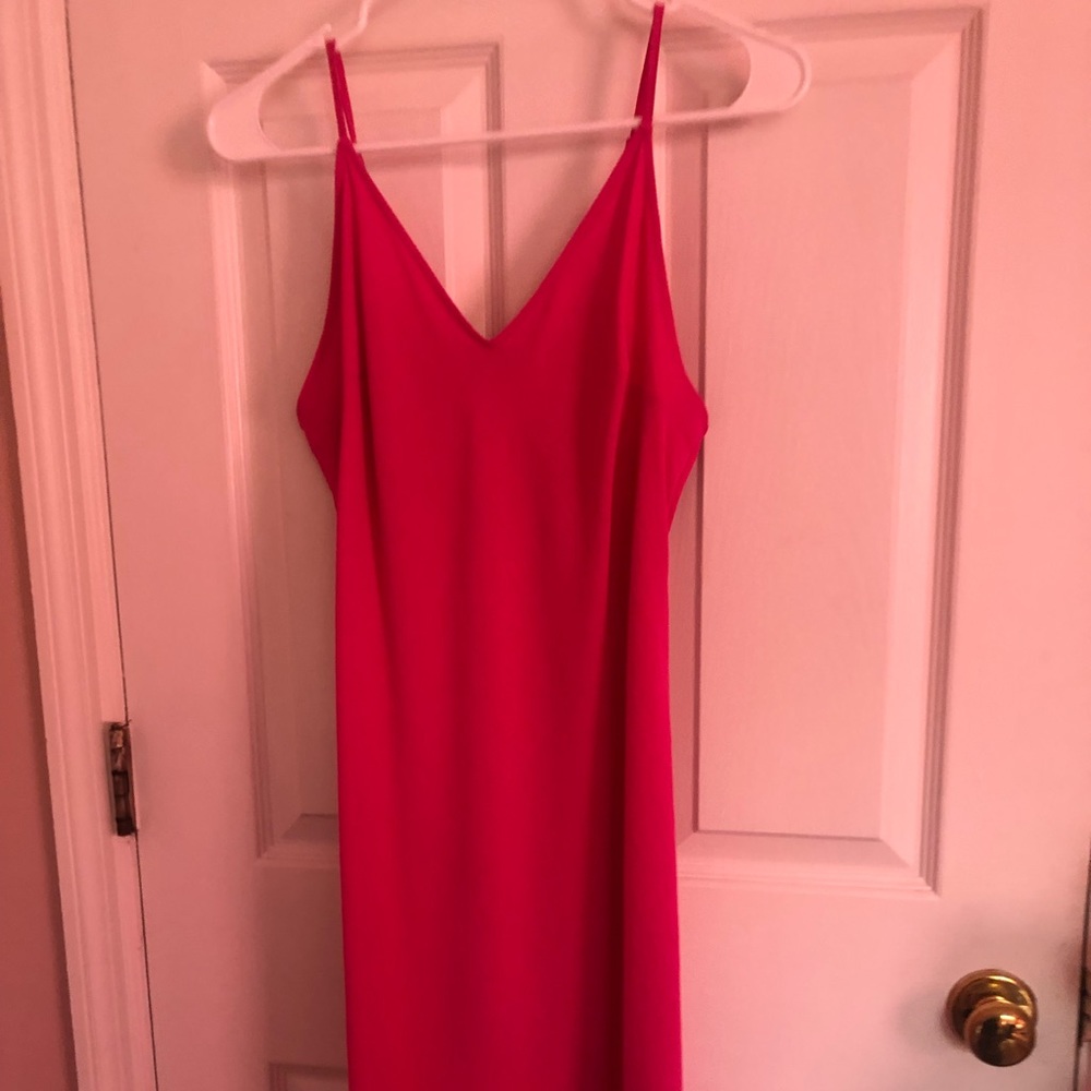 Hot Pink Midi Dress